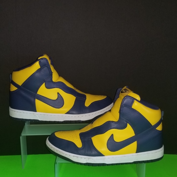 Sacai x Nikelab Dunk Lux "Varsity Maze Navy" aka Michigan - Picture 2 of 13
